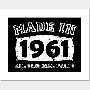 Made 1961 Original Parts 60th Birthday Posters and Art